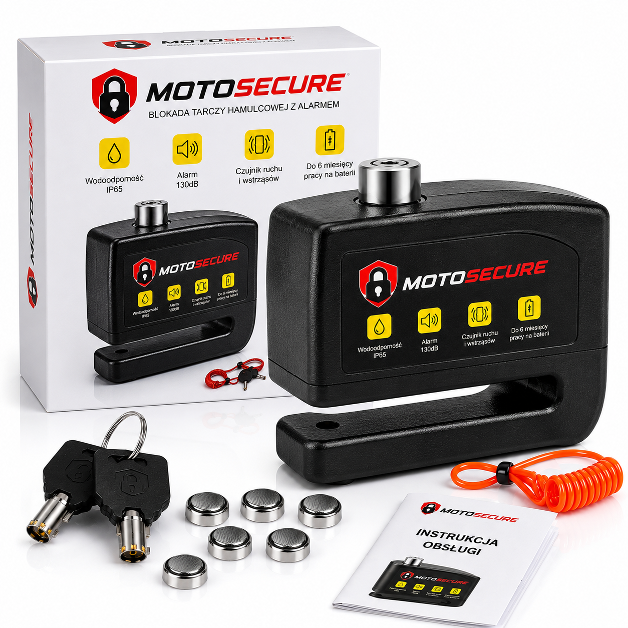 MotoSecure™ X1 Pro | Antykradzieżowa blokada motocyklowa